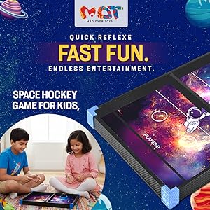 Mad Over Toys 2-in-1 Space String Hockey Game with Whiteboard | Indoor Table Game for Kids | Fun & Skill Development Toy A+ Image 1
