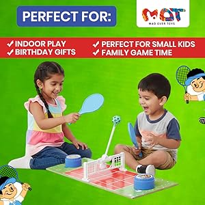 Mad Over Toys Lawn Tennis Battle Game for Kids | 2 Player Table Tennis Toy | Indoor Fun Game for Age 5+ A+ Image 3