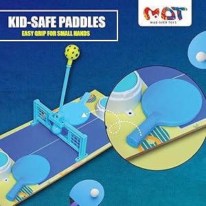 Mad Over Toys Table Tennis Battle Game for Kids | 2 Player Indoor Ping Pong Play Set | Interactive Table Game for Age 5+ A+ Image 2