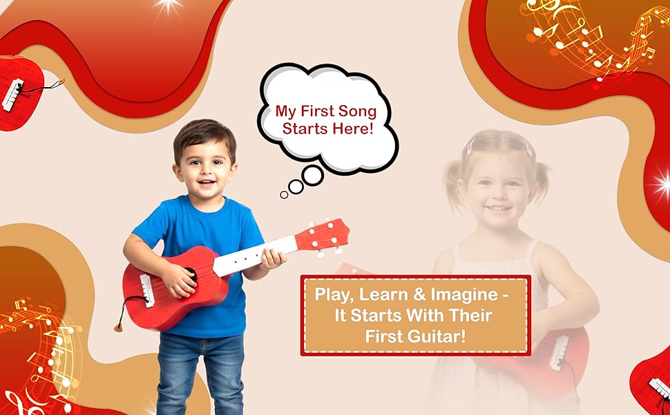 Mad Over Toys Little Rockstar Classical Guitar for Kids | Beginner Musical Instrument for Home, Learning & Gift A+ Image 4