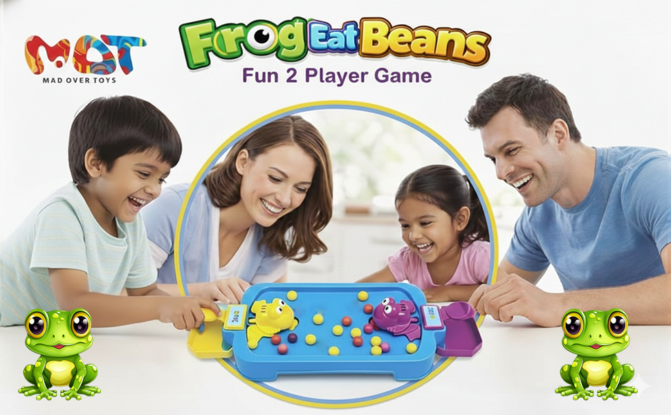 Mad Over Toys Hungry Frog Game 2 Player | Fun Multiplayer Indoor Game for Kids, Family & Gift A+ Image 4