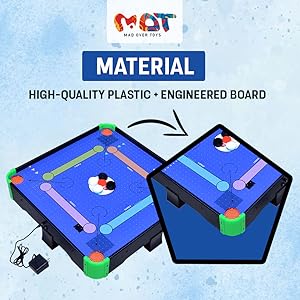 Mad Over Toys Air Carrom Game for Kids & Family | Smooth Air Flow Carrom Board | Indoor Table Game for Ages 5+ A+ Image 4