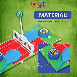 Mad Over Toys Lawn Tennis Battle Game for Kids | 2 Player Table Tennis Toy | Indoor Fun Game for Age 5+ A+ Image 4