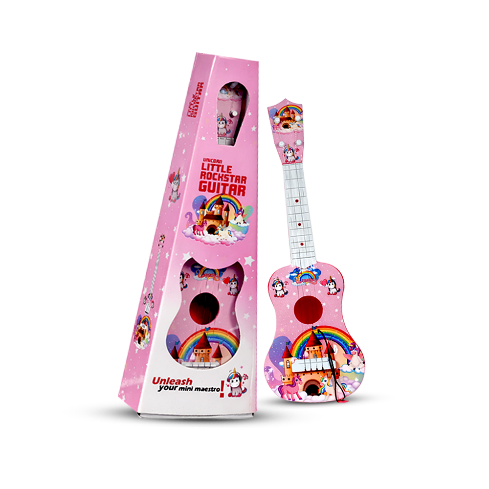 Mad Over Toys Unicorn Little Rockstar Guitar for Kids | Beginner Musical Instrument for Home, Learning & Gift
