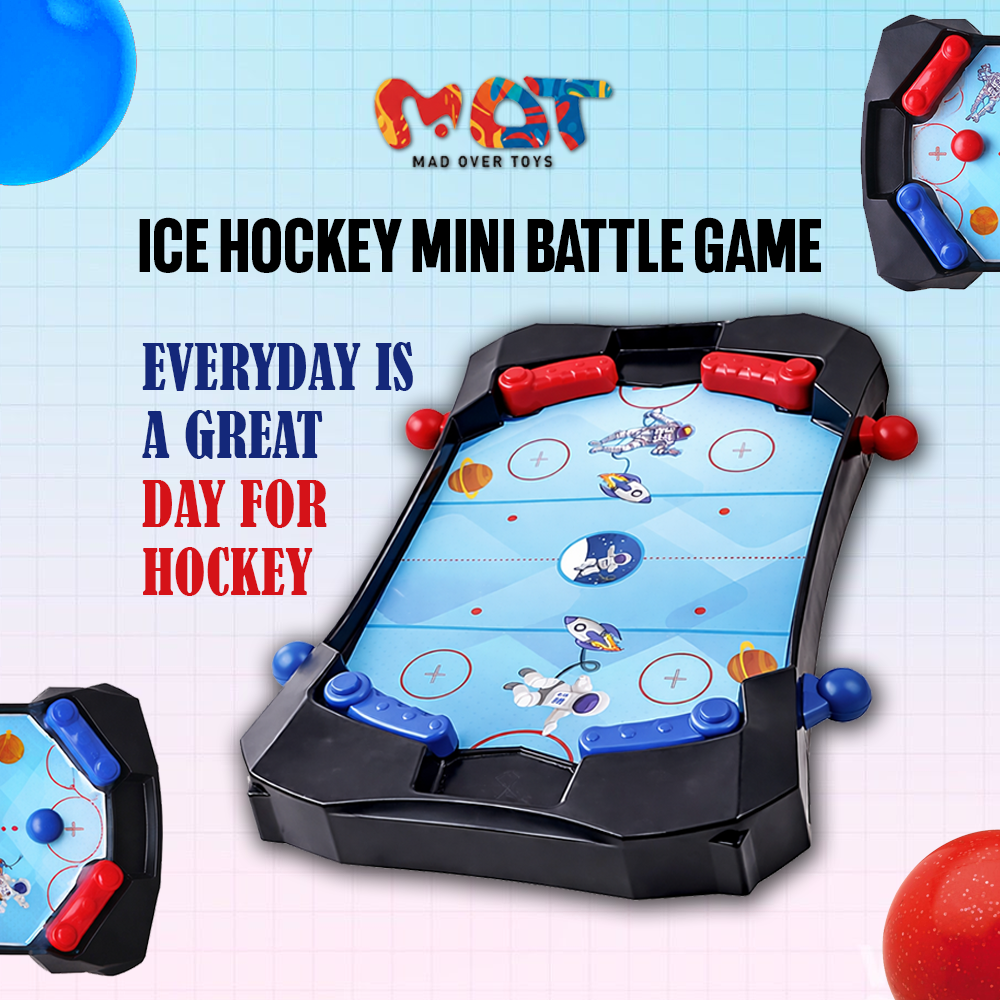 Mad Over Toys Ice Hockey Battle Game for Kids | Indoor Table Hockey Game for Home, Playroom & Gift