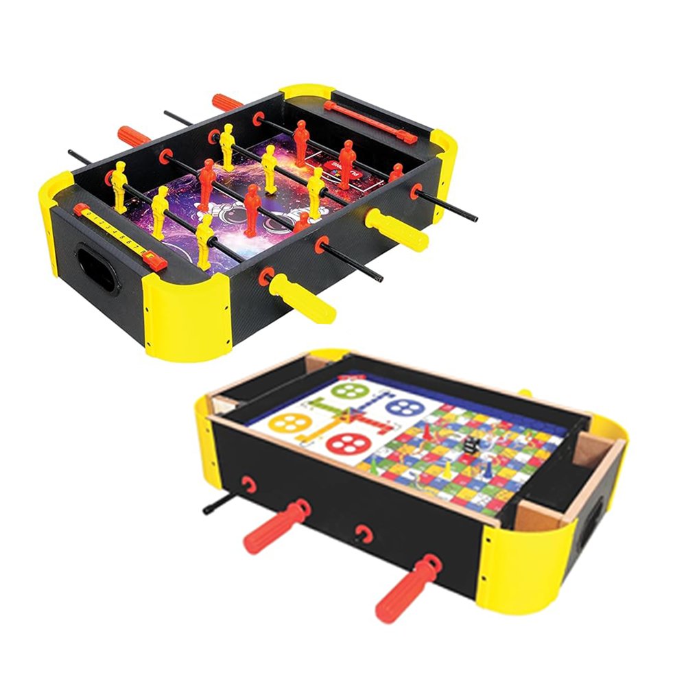 Mad Over Toys 3 In 1 Table Top Foosball Game for Kids | Indoor Multi Game Table for Home, Playroom & Gift