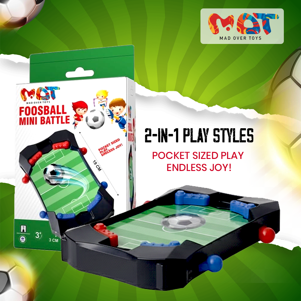 Mad Over Toys Foosball Mini Battle Game for Kids | Indoor Table Football Game for Home, Playroom & Gift