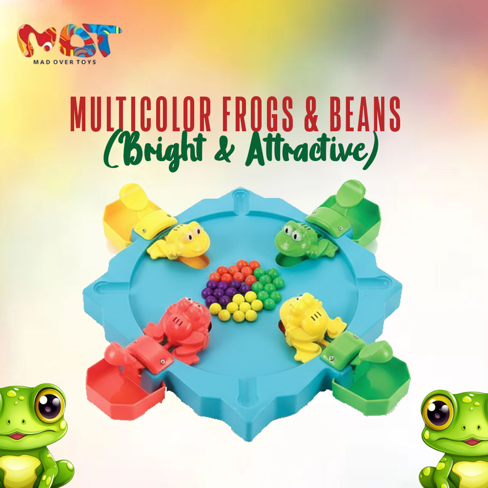 Mad Over Toys Hungry Frog Game 4 Player | Fun Multiplayer Indoor Game for Kids, Family & Gift