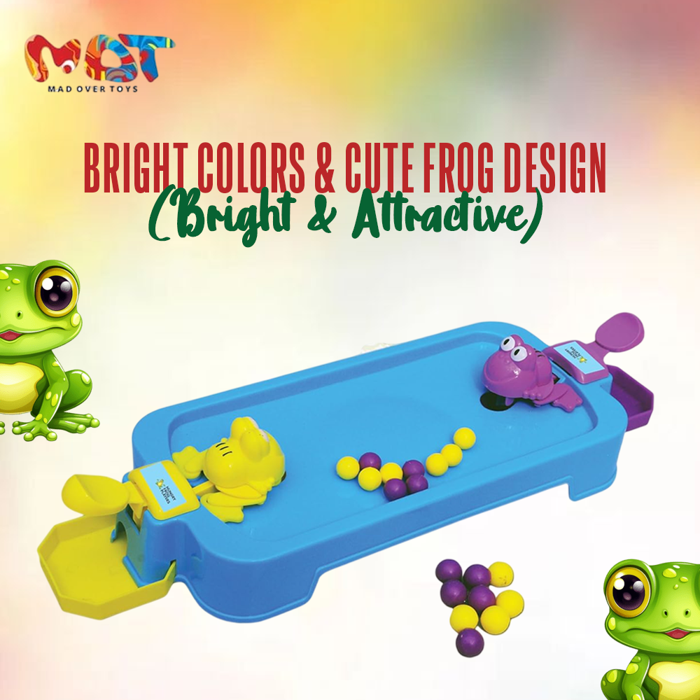 Mad Over Toys Hungry Frog Game 2 Player | Fun Multiplayer Indoor Game for Kids, Family & Gift