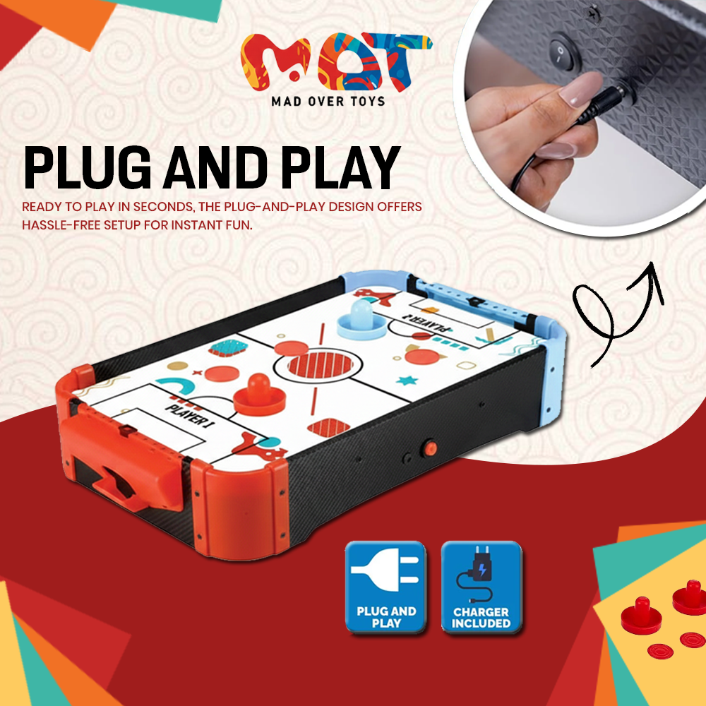 Mad Over Toys Air Hockey Table for Kids & Family | Indoor Air Hockey Game Table for Home, Party & Gift
