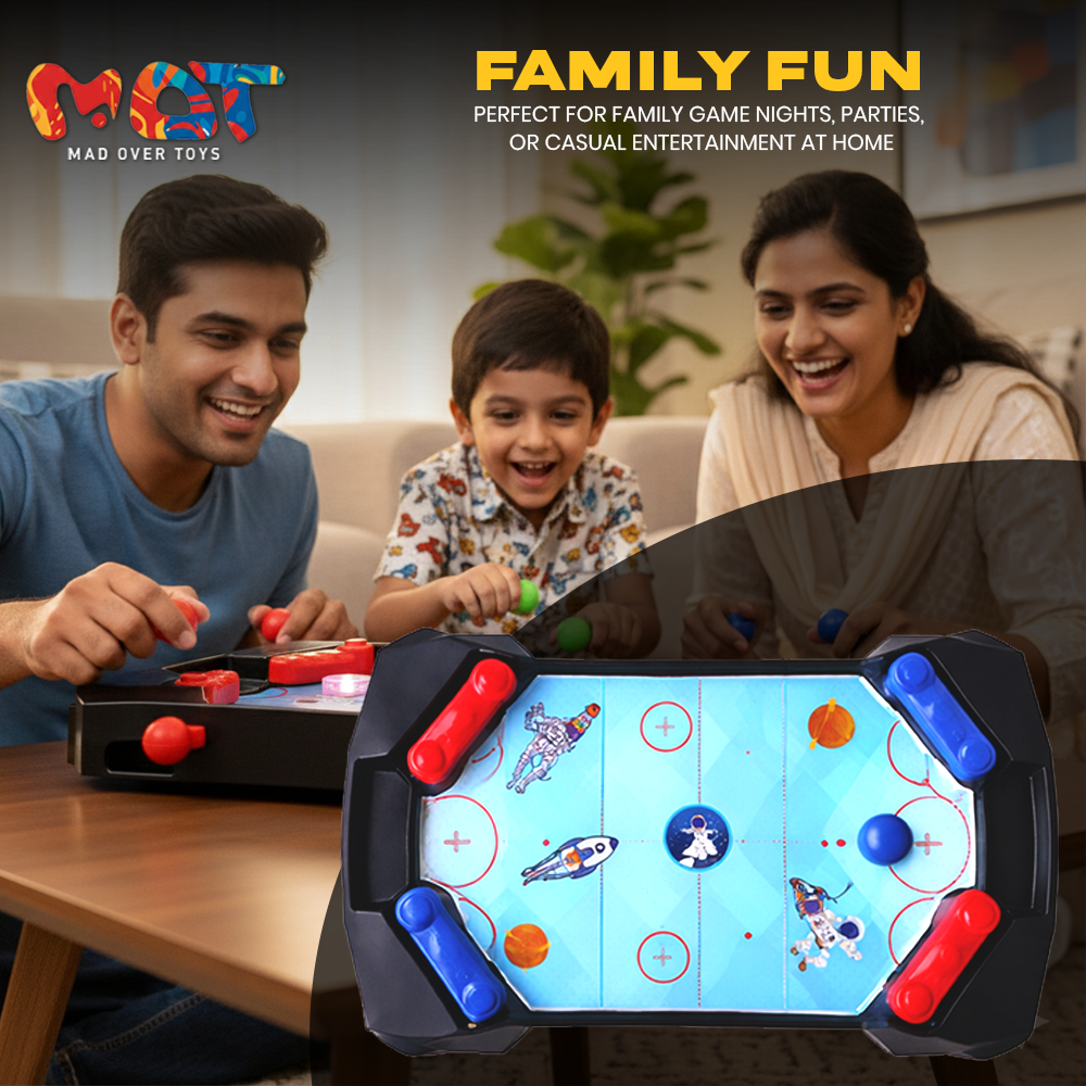 Mad Over Toys Ice Hockey Battle Game for Kids | Indoor Table Hockey Game for Home, Playroom & Gift