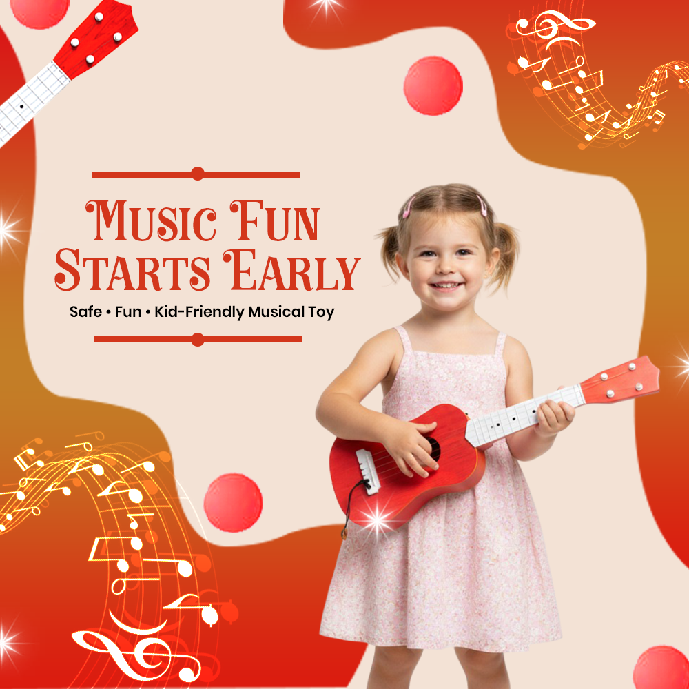 Mad Over Toys Little Rockstar Classical Guitar for Kids | Beginner Musical Instrument for Home, Learning & Gift