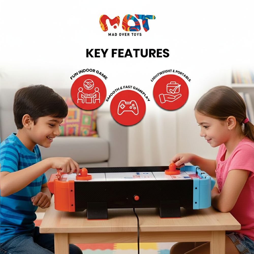 Mad Over Toys Air Hockey Table for Kids & Family | Indoor Air Hockey Game Table for Home, Party & Gift
