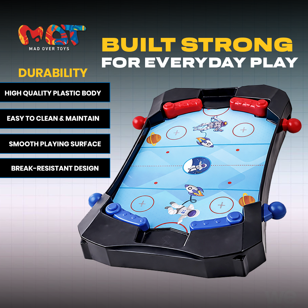 Mad Over Toys Ice Hockey Battle Game for Kids | Indoor Table Hockey Game for Home, Playroom & Gift
