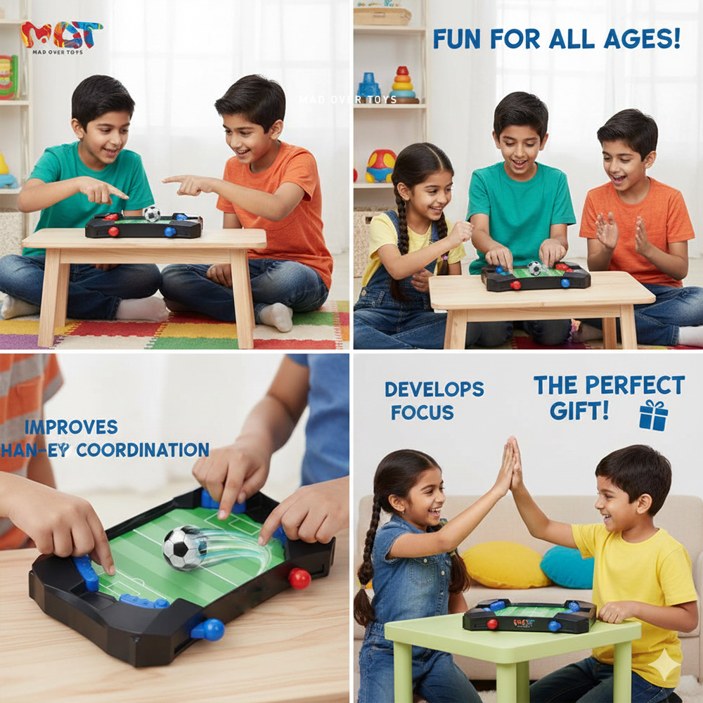 Mad Over Toys Foosball Mini Battle Game for Kids | Indoor Table Football Game for Home, Playroom & Gift