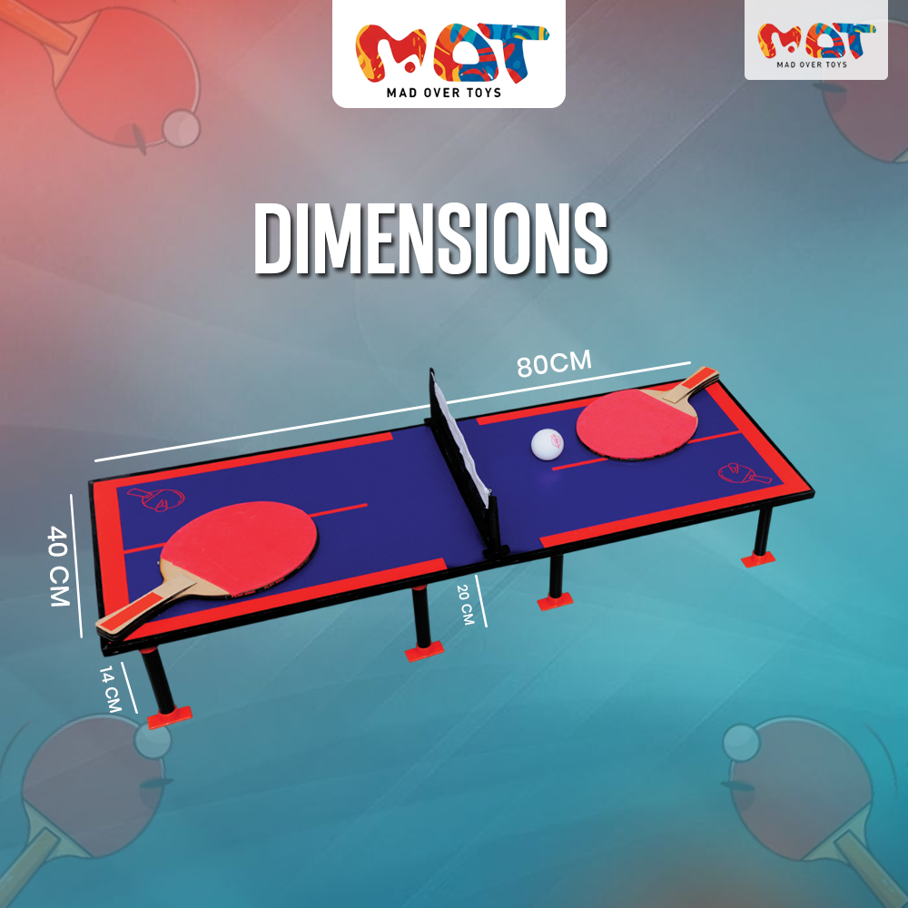 Mad Over Toys My First 3-in-1 Game Set | Mini Ping Pong Table, Ludo & Writing Board | Indoor Fun & Learning Game for Kids