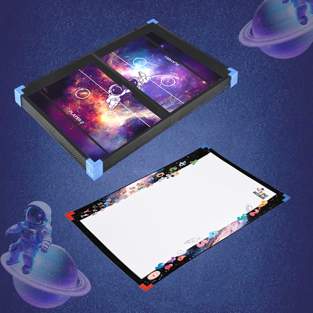 Mad Over Toys 2-in-1 Space String Hockey Game with Whiteboard | Indoor Table Game for Kids | Fun & Skill Development Toy