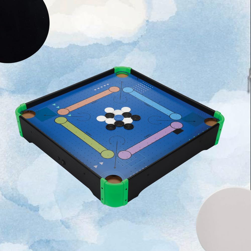 Mad Over Toys Air Carrom Game for Kids & Family | Smooth Air Flow Carrom Board | Indoor Table Game for Ages 5+