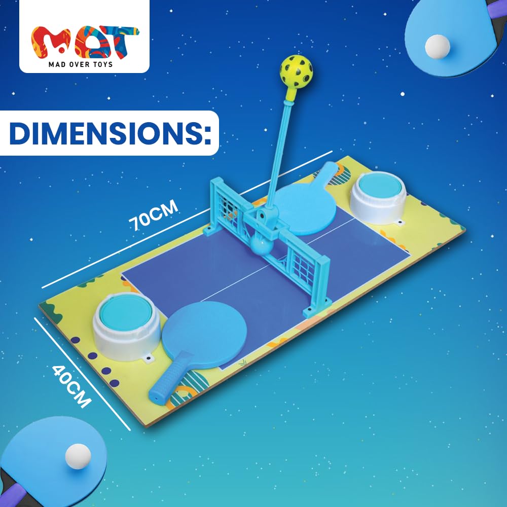 Mad Over Toys Table Tennis Battle Game for Kids | 2 Player Indoor Ping Pong Play Set | Interactive Table Game for Age 5+