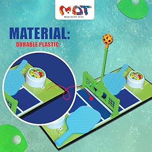 Mad Over Toys Pickle Ball Battle Big Set for Kids & Family | Indoor Outdoor Pickle Ball Game for 2 Players | Fun Competitive Paddle Ball Game for Home Play A+ Image 2