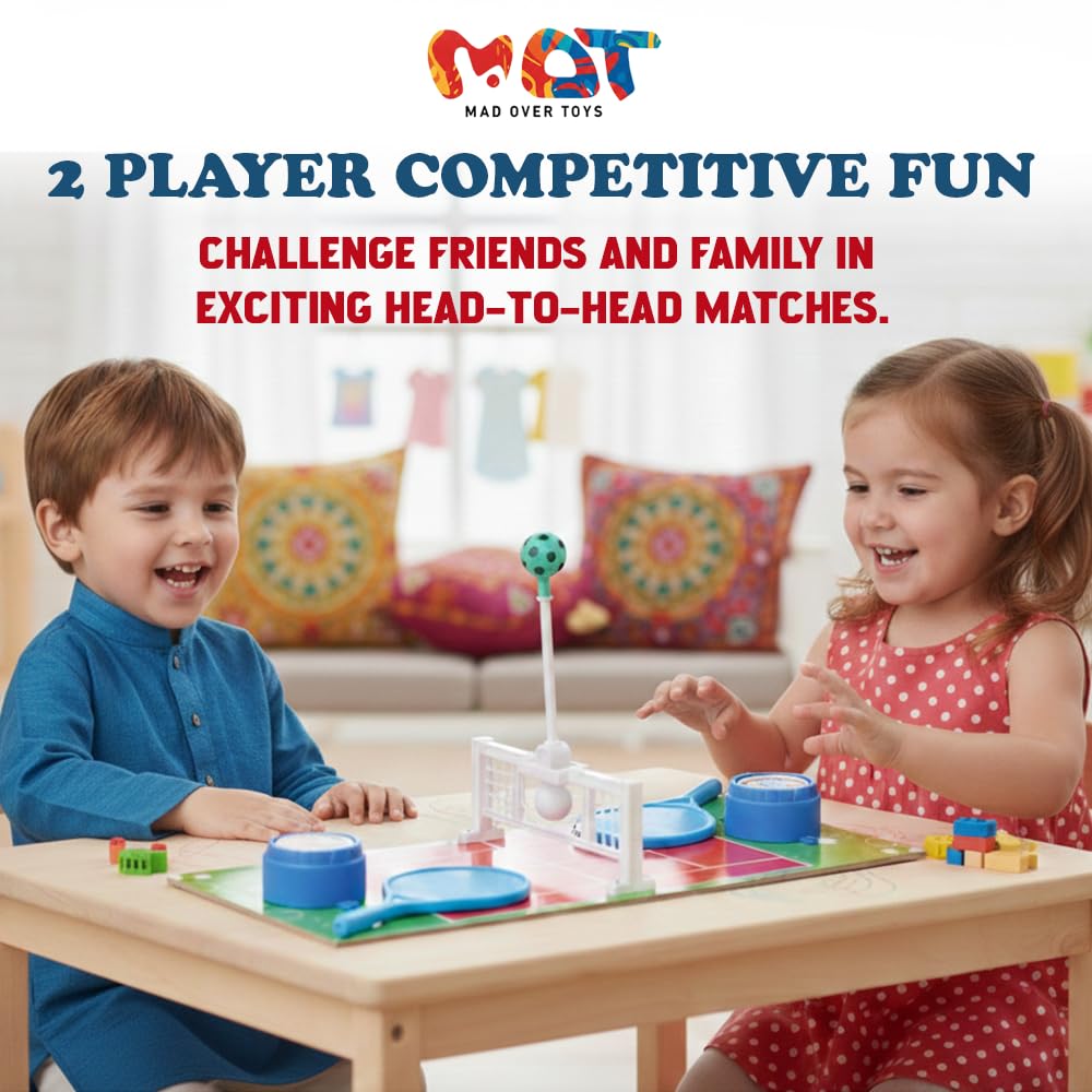 Mad Over Toys Lawn Tennis Battle Game for Kids | 2 Player Table Tennis Toy | Indoor Fun Game for Age 5+