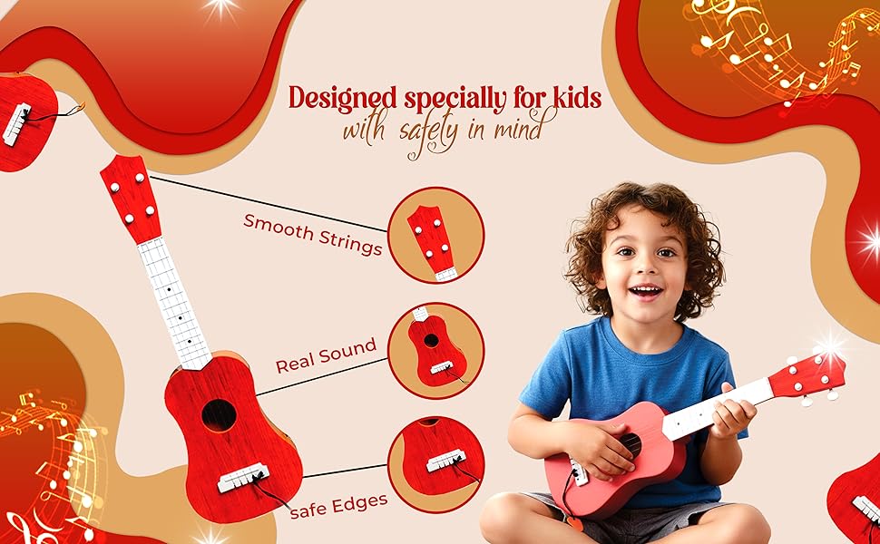 Mad Over Toys Little Rockstar Classical Guitar for Kids | Beginner Musical Instrument for Home, Learning & Gift A+ Image 3