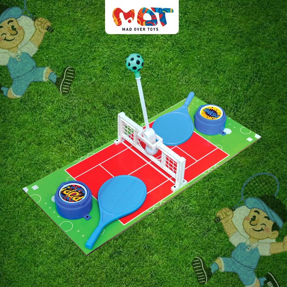 Mad Over Toys Lawn Tennis Battle Game for Kids | 2 Player Table Tennis Toy | Indoor Fun Game for Age 5+