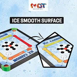 Mad Over Toys Ice Carrom 4-in-1 Board Game | Carrom, Ludo, Snake & More | Indoor Fun & Learning Game for Kids & Family A+ Image 2