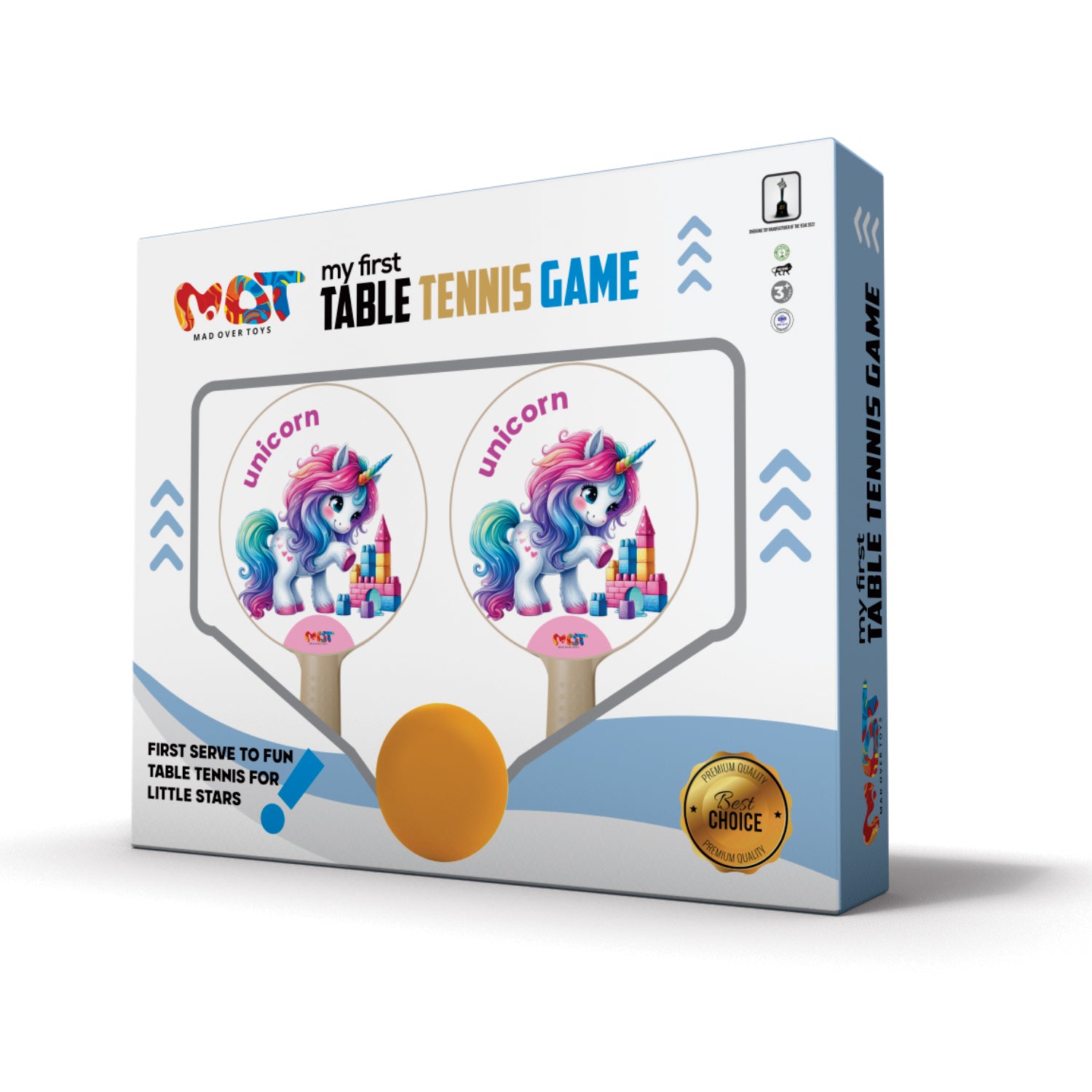 Mad Over Toys My First Table Tennis Set for Kids | Beginner Friendly Indoor Table Tennis Game | Learning Ping Pong Toy for Hand Eye Coordination