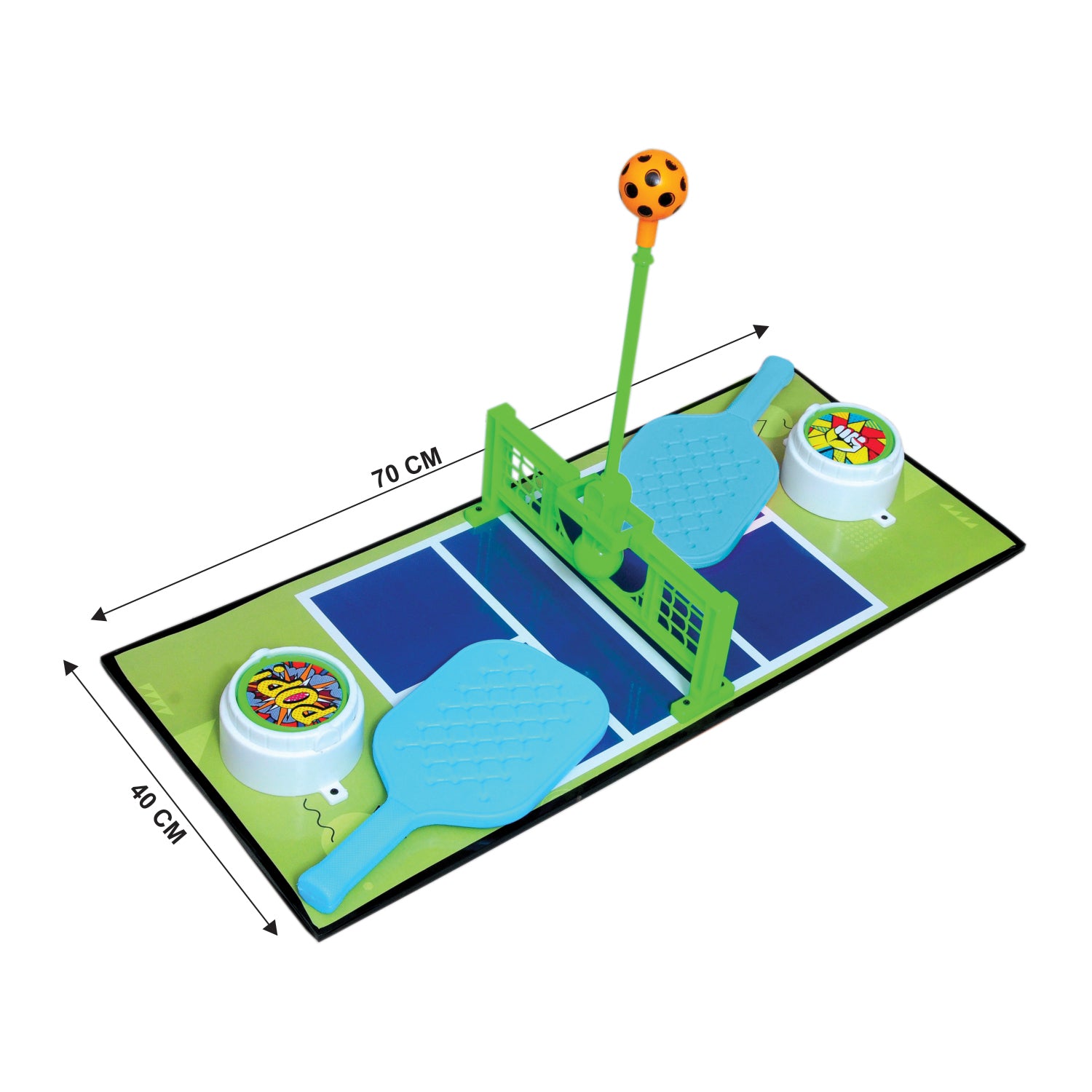 Mad Over Toys Pickle Ball Battle Big Set for Kids & Family | Indoor Outdoor Pickle Ball Game for 2 Players | Fun Competitive Paddle Ball Game for Home Play