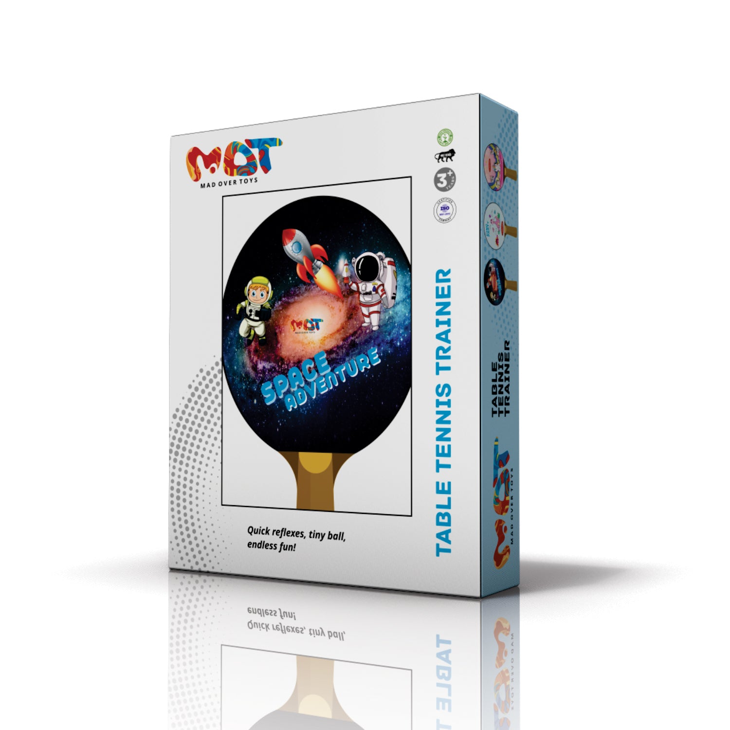 Mad Over Toys Table Tennis Trainer for Kids & Beginners | Solo Practice Ping Pong Training Set | Indoor Table Tennis Practice Toy for Hand Eye Coordination