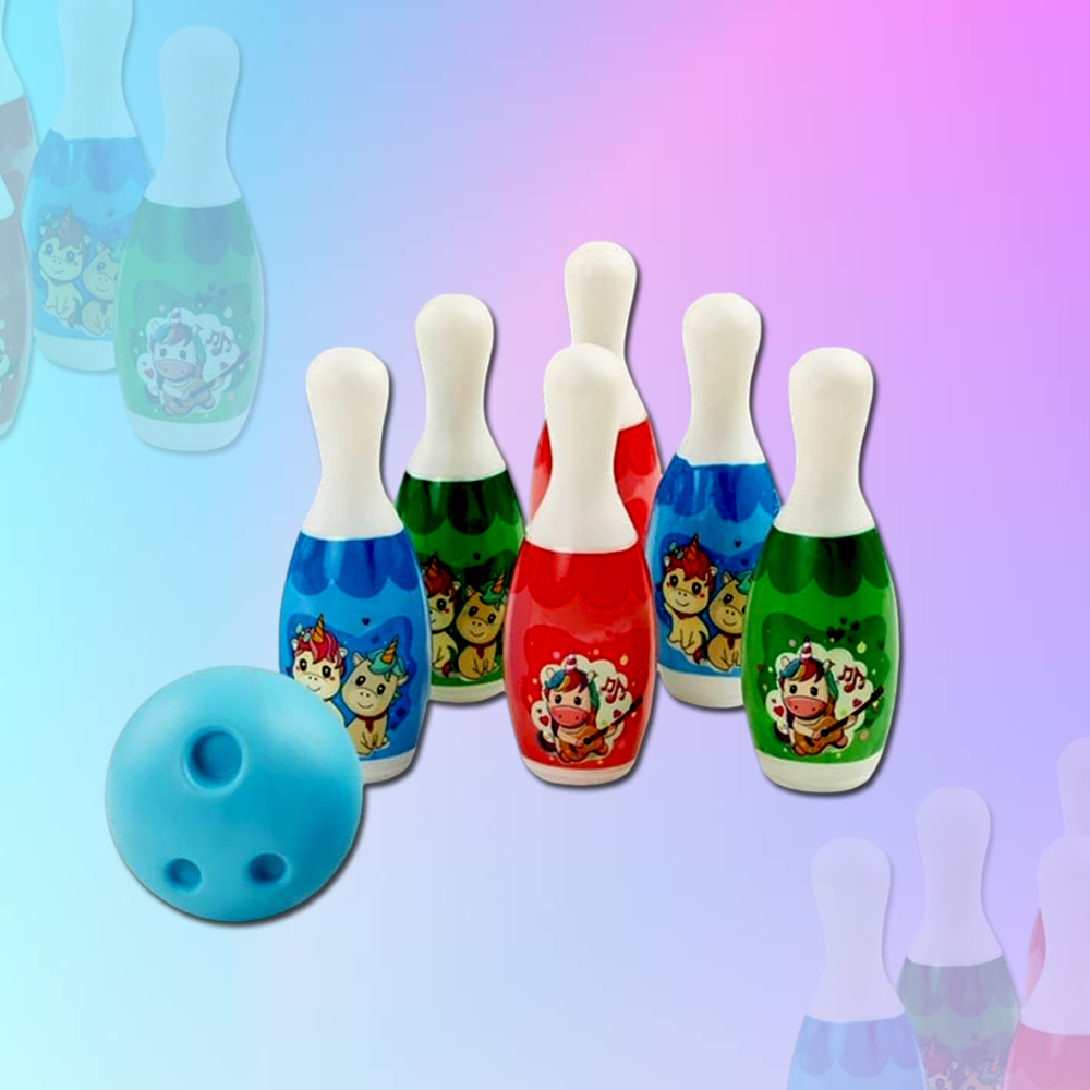 Mad Over Toys Mini Bowling Set Box for Kids – Indoor Bowling Game Toy for Toddlers, Educational Skill-Building Play Set for Hand-Eye Coordination