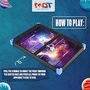 Mad Over Toys 2-in-1 Space String Hockey Game with Whiteboard | Indoor Table Game for Kids | Fun & Skill Development Toy A+ Image 3